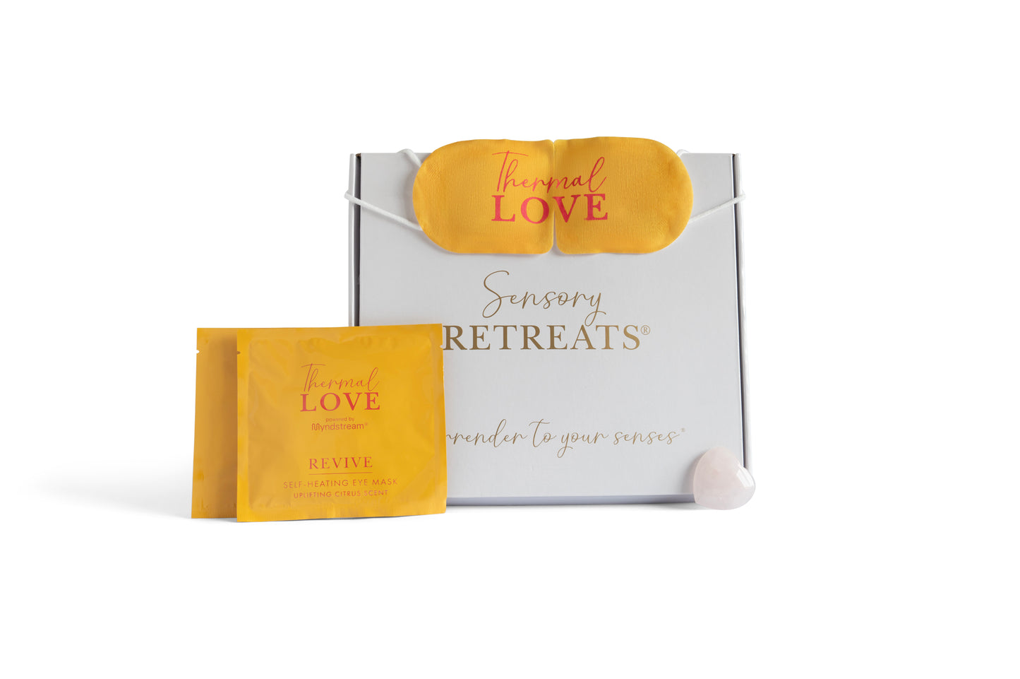 Thermal Love Revive Self Heating Eye Mask + Heart Stone - Gift Box - Sensory Retreats