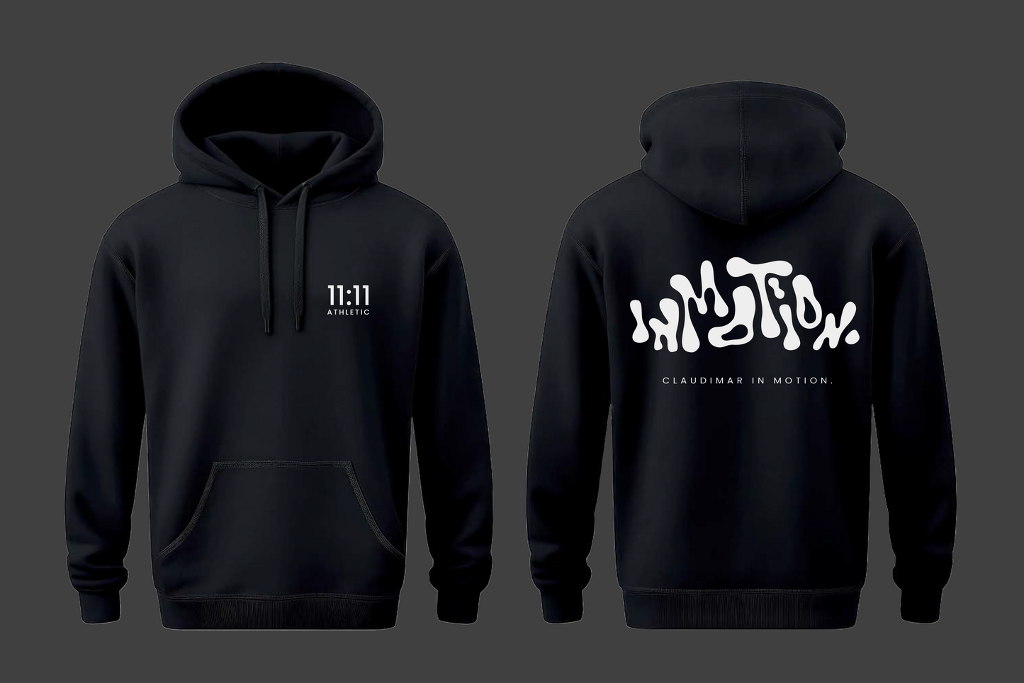 11:11 Athletic x Claudimar In Motion - Cotton Black Large Hoodie