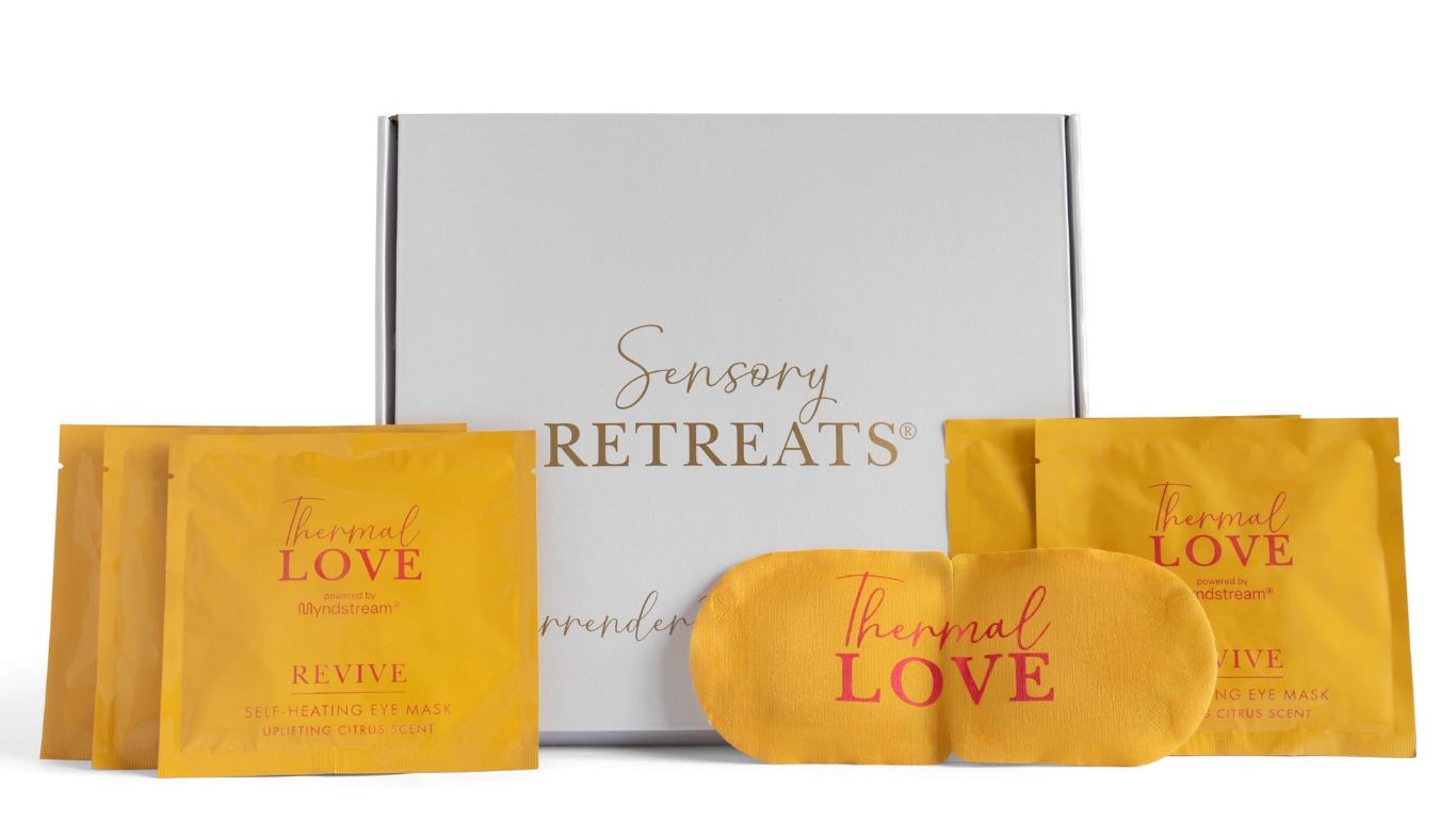 Thermal Love Revive Self Heating Eye Mask + Heart Stone - Gift Box - Sensory Retreats