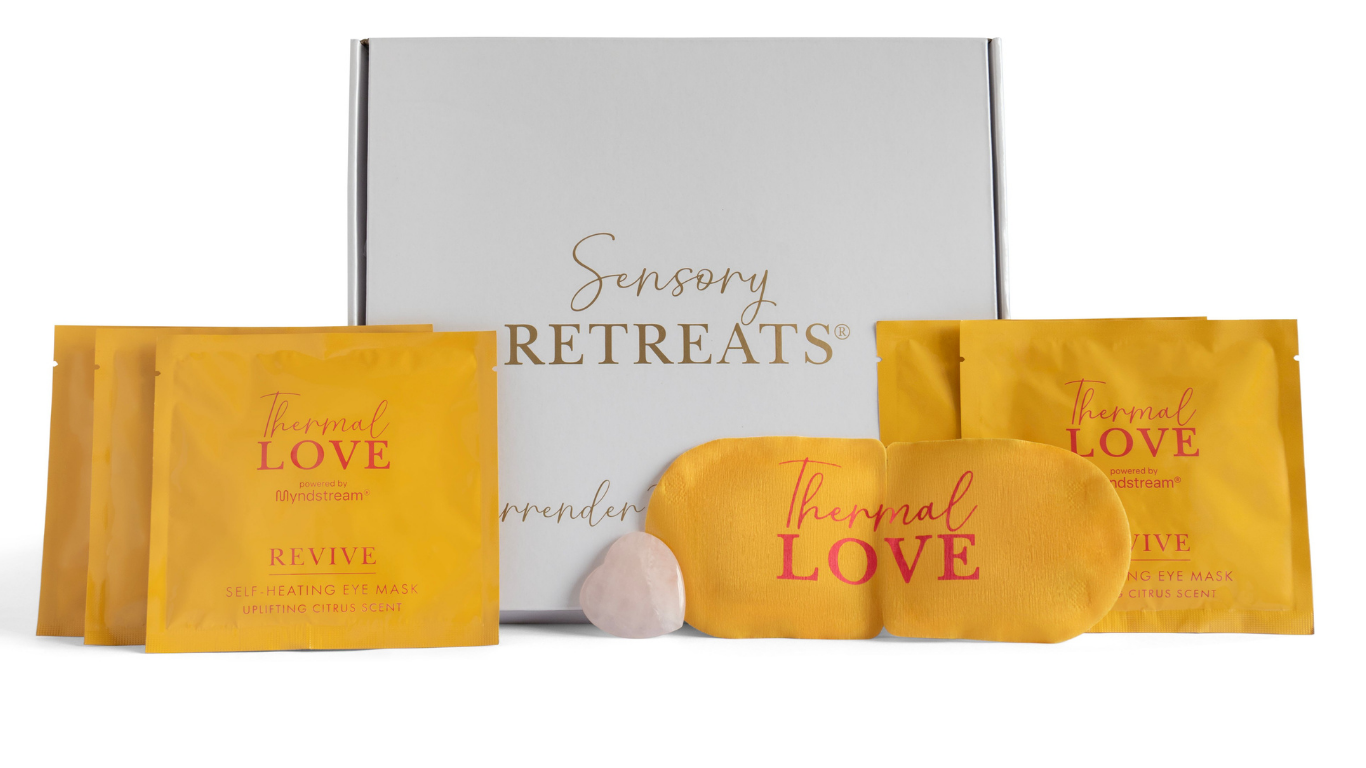 Thermal Love Revive Self Heating Eye Mask + Heart Stone - Gift Box - Sensory Retreats