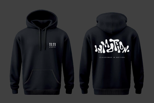 11:11 Athletic x Claudimar In Motion - Cotton Black  Extra Large Hoodie