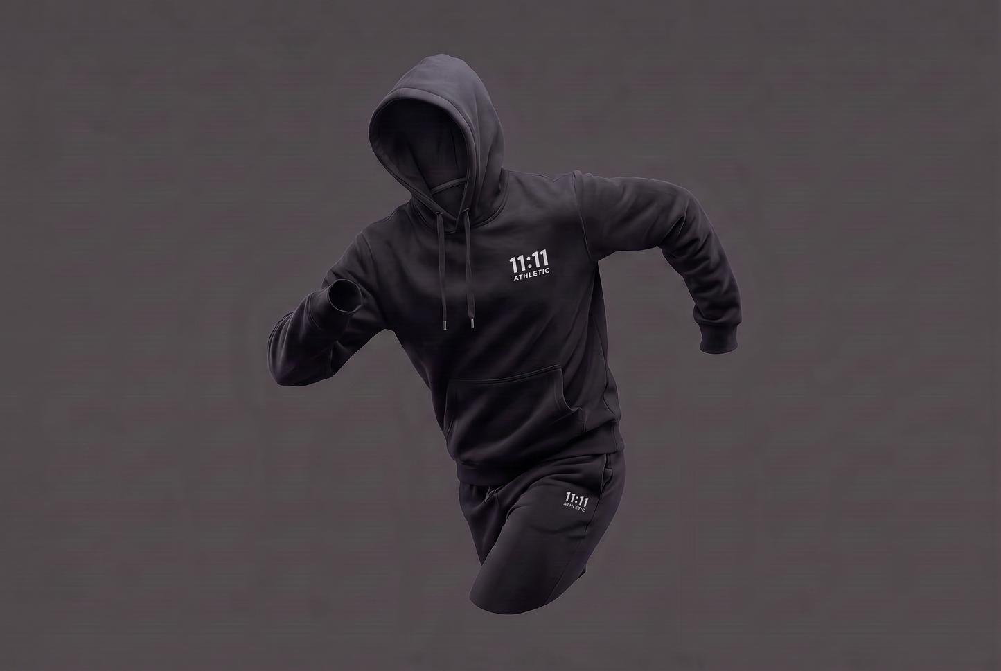11:11 Athletic x Claudimar In Motion - Cotton Black  Extra Large Hoodie - Sensory Retreats