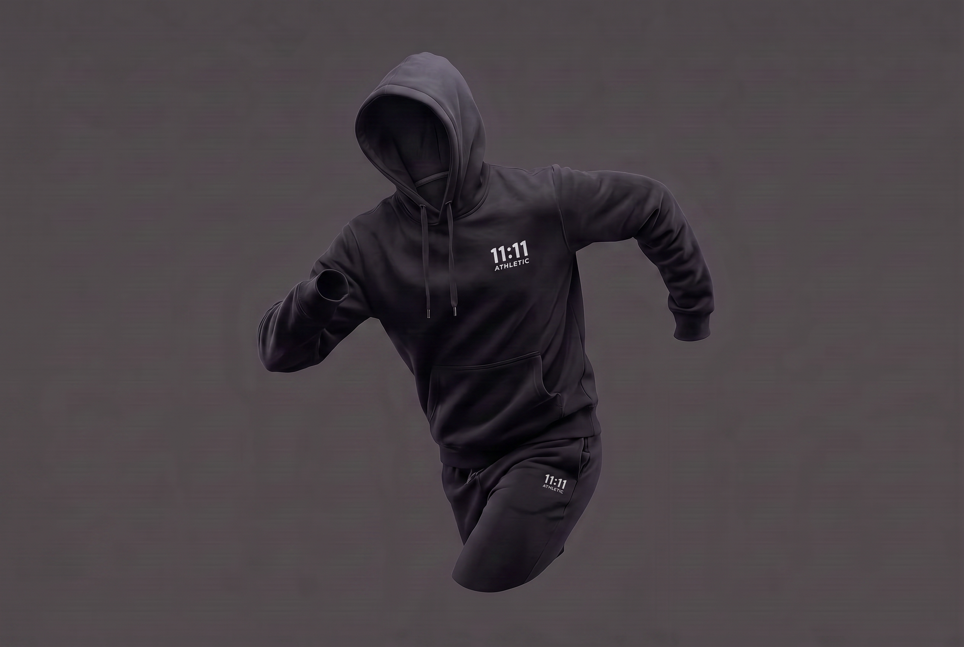 11:11 Athletic x Claudimar In Motion - Cotton Black  Extra Large Hoodie - Sensory Retreats