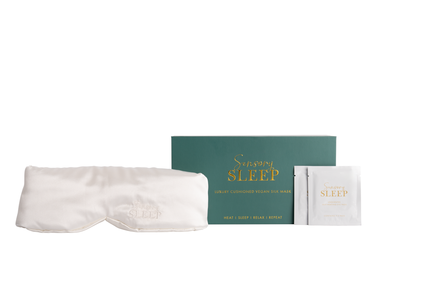 Sensory Sleep Vegan Silk Mask + 10 Heat Sachet In A Luxury Gift Box