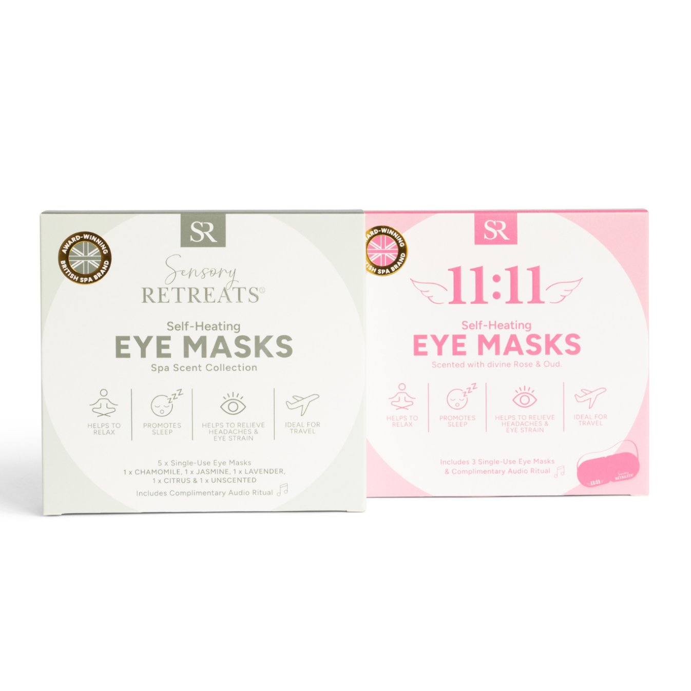 11:11 Self-Heating Eye Masks & Spa Scent Collection - Sensory Retreats