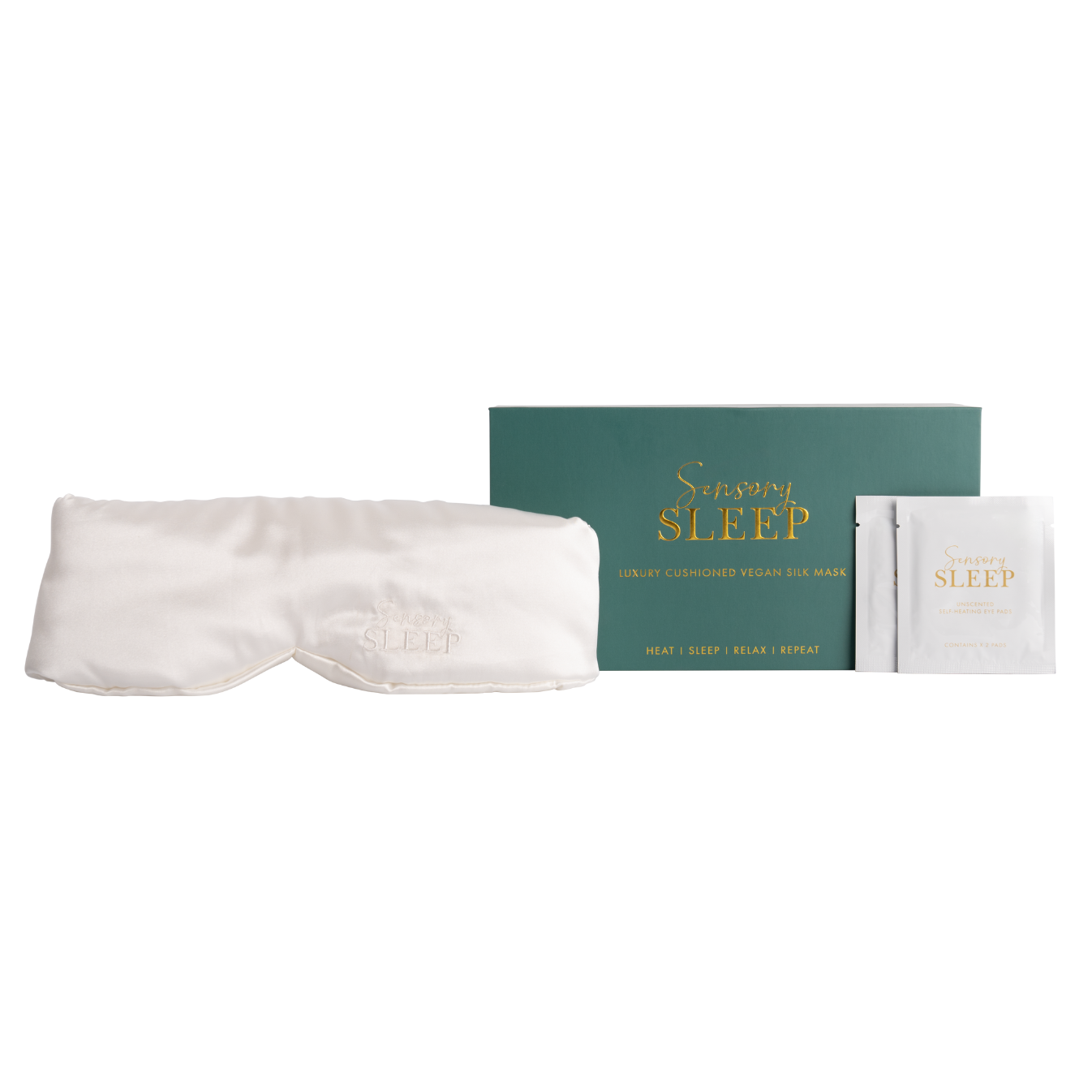 Sensory Sleep Vegan Silk Mask + 10 Heat Sachet In A Luxury Gift Box